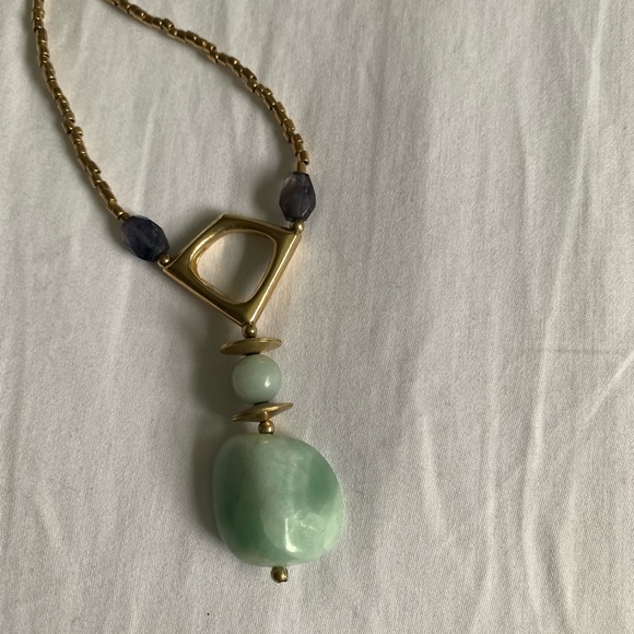 Candida Diniz Jewelry - Gold color with Green stone